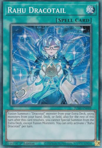 JUSH-EN009 - Rahu Dracotail - Collector Rare - Englisch - 1. Auflage - Justice Hunters - mit LMS Trading Fieldcenter-Karte Yugioh - Sammelkarte - TCG - Original JUSH-EN009 - Rahu Dracotail - Collector Rare - Englisch - 1. Auflage - Justice Hunters - mit LMS Trading Fieldcenter-Karte Yugioh - Sammelkarte - TCG - Original von LMS Trading