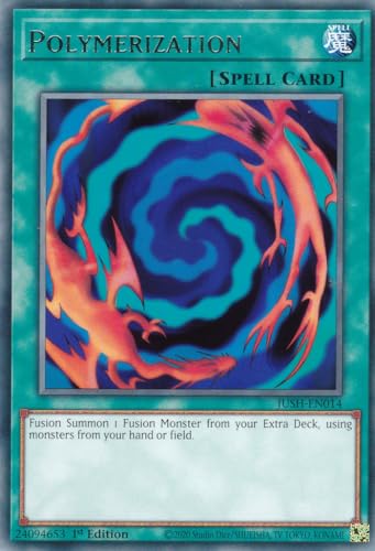 JUSH-EN014 - Polymerization - Rare - Englisch - 1. Auflage - Justice Hunters - mit LMS Trading Fieldcenter-Karte Yugioh - Sammelkarte - TCG - Original JUSH-EN014 - Polymerization - Rare - Englisch - 1. Auflage - Justice Hunters - mit LMS Trading Fieldcenter-Karte Yugioh - Sammelkarte - TCG - Original von LMS Trading