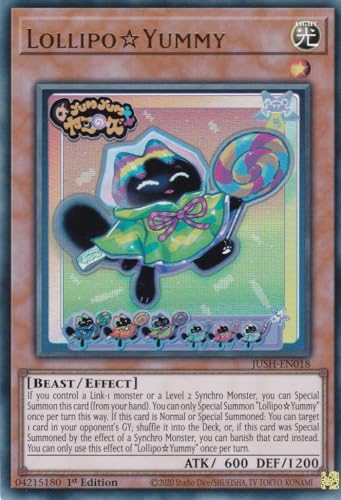 JUSH-EN018 - LollipoYummy - Ultra Rare - Englisch - 1. Auflage - Justice Hunters - mit LMS Trading Fieldcenter-Karte Yugioh - Sammelkarte - TCG - Original JUSH-EN018 - LollipoYummy - Ultra Rare - Englisch - 1. Auflage - Justice Hunters - mit LMS Trading Fieldcenter-Karte Yugioh - Sammelkarte - TCG - Original von LMS Trading