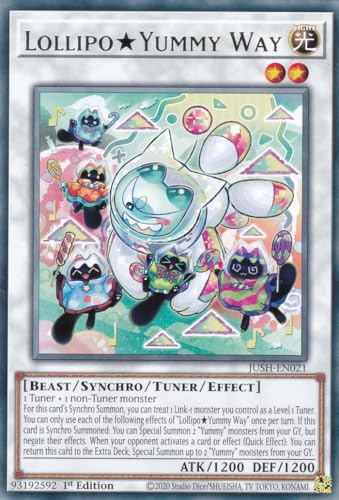 JUSH-EN021 - LollipoYummy Way - Super Rare - Englisch - 1. Auflage - Justice Hunters - mit LMS Trading Fieldcenter-Karte Yugioh - Sammelkarte - TCG - Original JUSH-EN021 - LollipoYummy Way - Super Rare - Englisch - 1. Auflage - Justice Hunters - mit LMS Trading Fieldcenter-Karte Yugioh - Sammelkarte - TCG - Original von LMS Trading
