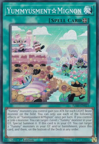 JUSH-EN023 - YummyusmentMignon - Super Rare - Englisch - 1. Auflage - Justice Hunters - mit LMS Trading Fieldcenter-Karte Yugioh - Sammelkarte - TCG - Original JUSH-EN023 - YummyusmentMignon - Super Rare - Englisch - 1. Auflage - Justice Hunters - mit LMS Trading Fieldcenter-Karte Yugioh - Sammelkarte - TCG - Original von LMS Trading