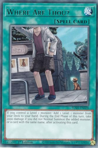 JUSH-EN028 - Where Arf Thou? - Rare - Englisch - 1. Auflage - Justice Hunters - mit LMS Trading Fieldcenter-Karte Yugioh - Sammelkarte - TCG - Original von LMS Trading