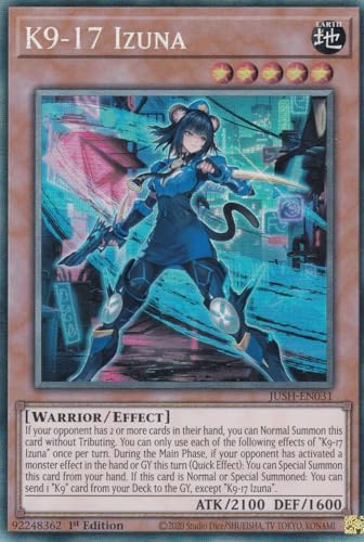JUSH-EN031 - K9-17 Izuna - Collector Rare - Englisch - 1. Auflage - Justice Hunters - mit LMS Trading Fieldcenter-Karte Yugioh - Sammelkarte - TCG - Original JUSH-EN031 - K9-17 Izuna - Collector Rare - Englisch - 1. Auflage - Justice Hunters - mit LMS Trading Fieldcenter-Karte Yugioh - Sammelkarte - TCG - Original von LMS Trading