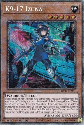JUSH-EN031 - K9-17 Izuna - Starlight Rare - Englisch - 1. Auflage - Justice Hunters - mit LMS Trading Fieldcenter-Karte Yugioh - Sammelkarte - TCG - Original JUSH-EN031 - K9-17 Izuna - Starlight Rare - Englisch - 1. Auflage - Justice Hunters - mit LMS Trading Fieldcenter-Karte Yugioh - Sammelkarte - TCG - Original von LMS Trading