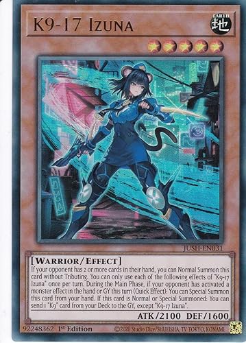 JUSH-EN031 - K9-17 Izuna - Ultra Rare - Englisch - 1. Auflage - Justice Hunters - mit LMS Trading Fieldcenter-Karte Yugioh - Sammelkarte - TCG - Original JUSH-EN031 - K9-17 Izuna - Ultra Rare - Englisch - 1. Auflage - Justice Hunters - mit LMS Trading Fieldcenter-Karte Yugioh - Sammelkarte - TCG - Original von LMS Trading
