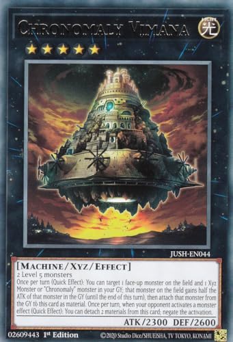JUSH-EN044 - Chronomaly Vimana - Rare - Englisch - 1. Auflage - Justice Hunters - mit LMS Trading Fieldcenter-Karte Yugioh - Sammelkarte - TCG - Original von LMS Trading