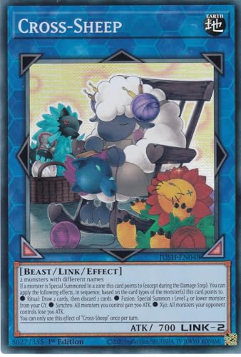 JUSH-EN048 - Cross-Sheep - Super Rare - Englisch - 1. Auflage - Justice Hunters - mit LMS Trading Fieldcenter-Karte Yugioh - Sammelkarte - TCG - Original von LMS Trading