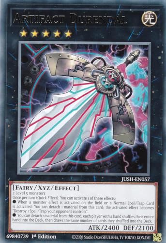 JUSH-EN057 - Artifact Durendal - Rare - Englisch - 1. Auflage - Justice Hunters - mit LMS Trading Fieldcenter-Karte Yugioh - Sammelkarte - TCG - Original von LMS Trading