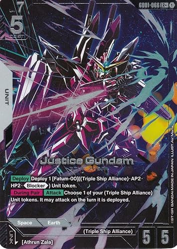 Justice Gundam ZGMF-X09A (Alt. Art) - GD01-066 - Legend Rare - Newtype Rising - Gundam TCG - Einzelkarte - Offiziell - Anime - mit LMS-Trading Karte von LMS Trading