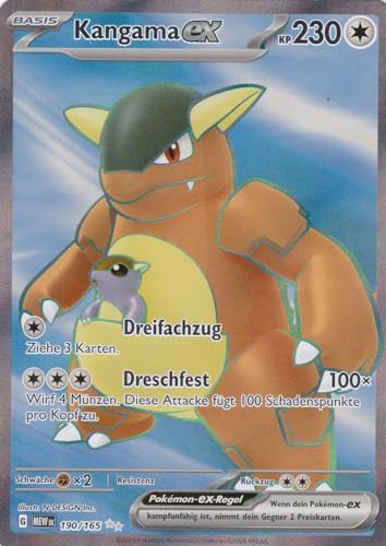 Karmesin & Purpur – 151-190/207 - Kangama ex - Ultra Rare - Pokemon - mit LMS Trading Grußkarte von LMS Trading