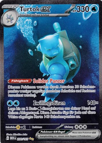 Karmesin & Purpur – 151-200/207 - Turtok ex - Special Illustration Rare - Pokemon - mit LMS Trading Grußkarte von LMS Trading