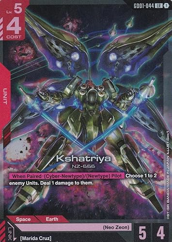 Kashatriya NZ-666 - GD01-044 - Legend Rare - Newtype Rising - Gundam TCG - Einzelkarte - Offiziell - Anime - mit LMS-Trading Karte von LMS Trading