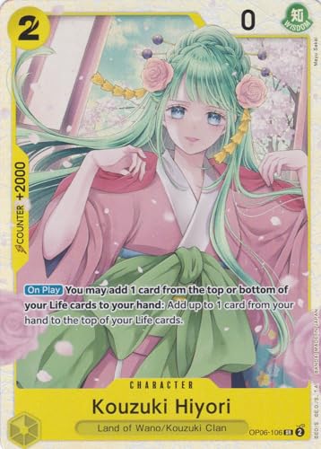 Kouzuki Hiyori (OP06-106) (V.1) - Super Rare - Wings of The Captain - One Piece Card Game - Einzelkarte - mit LMS Trading Grußkarte von LMS Trading