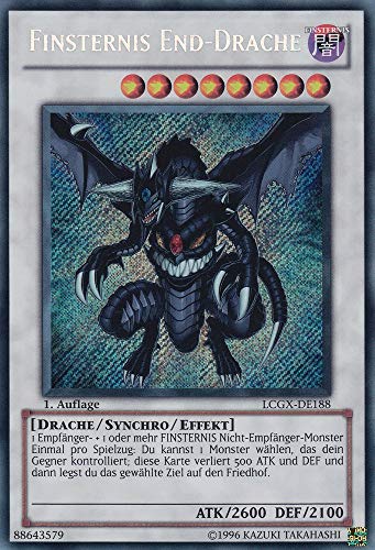 LCGX-DE188 - Finsternis End-Drache - Secret Rare - Unlimitiert - DEUTSCH - Legendary Collection 2: Mega Pack - mit LMS Trading Fieldcenter-Karte Yugioh von LMS Trading