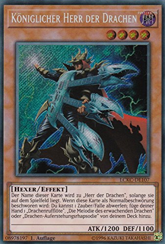 LCKC-DE107 - König der Drachen - Secret Rare - 1. Auflage - Deutsch - Legendary Collection Kaiba Mega Pack - mit LMS Trading Fieldcenter-Karte Yugioh von LMS Trading