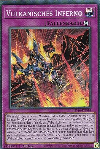 LD10-DE024 - Vulkanisches Inferno - Super Rare - 1. Auflage - Deutsch - Legendary Duelists: Soulburning Volcano - mit LMS Trading Fieldcenter-Karte Yugioh von LMS Trading