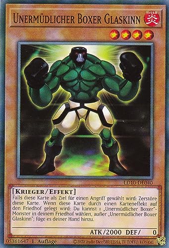 LD10-DE040 - Unermüdlicher Boxer Glaskinn - Common - 1. Auflage - Deutsch - Legendary Duelists: Soulburning Volcano - mit LMS Trading Fieldcenter-Karte Yugioh von LMS Trading