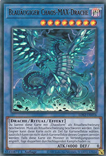 LDS2-DE016 - Blauäugiger Chaos-MAX-Drache - Ultra Rare - 1. Auflage - Deutsch - Legendary Duelist Season 2 - mit LMS Trading Fieldcenter-Karte Yugioh LDS2-DE016 - Blauäugiger Chaos-MAX-Drache - Ultra Rare - 1. Auflage - Deutsch - Legendary Duelist Season 2 - mit LMS Trading Fieldcenter-Karte Yugioh von LMS Trading