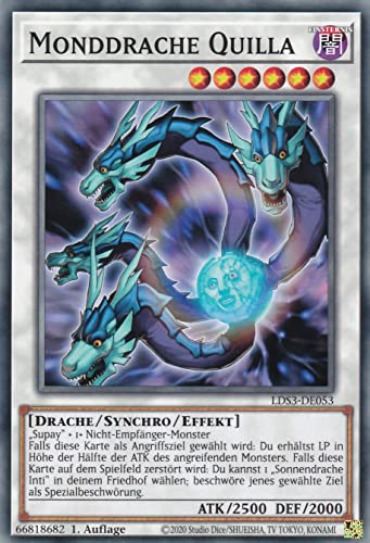 LDS3-DE053 - Monddrache Quilla - Common - 1. Auflage - Deutsch - Legendary Duelists: Season 3 - mit LMS Trading Fieldcenter-Karte Yugioh von LMS Trading