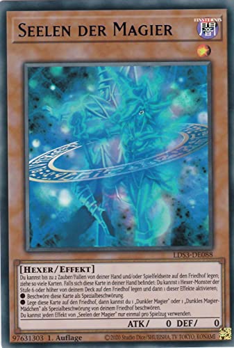 LDS3-DE088 - Seelen der Magier - Ultra Rare - 1. Auflage - Deutsch - Legendary Duelists: Season 3 - mit LMS Trading Fieldcenter-Karte Yugioh von LMS Trading