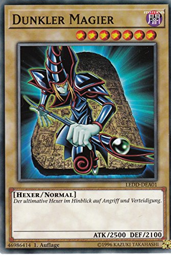 LEDD-DEA01 - Dunkler Magier - Common - 1. Auflage - DEUTSCH - Legendary Dragon Decks - mit LMS Trading Fieldcenter-Karte Yugioh von LMS Trading