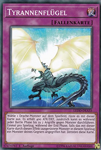 LEDD-DEA33 - Tyrannenflügel - Common - 1. Auflage - DEUTSCH - Legendary Dragon Decks - mit LMS Trading Fieldcenter-Karte Yugioh von LMS Trading