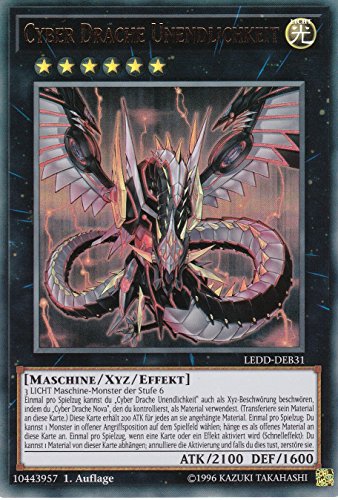 LEDD-DEB31 - Cyber Drache Unendlichkeit - Ultra Rare - 1. Auflage - DEUTSCH - Legendary Dragon Decks - mit LMS Trading Fieldcenter-Karte Yugioh von LMS Trading