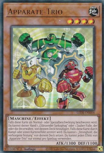 LEDE-DE004 - Apparate-Trio - Ultra Rare - 1. Auflage - Deutsch - Legacy of Destruction - mit LMS Trading Fieldcenter-Karte Yugioh von LMS Trading