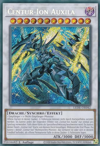 LEDE-DE042 - Centur-Ion Auxila - Secret Rare - 1. Auflage - Deutsch - Legacy of Destruction - mit LMS Trading Fieldcenter-Karte Yugioh von LMS Trading