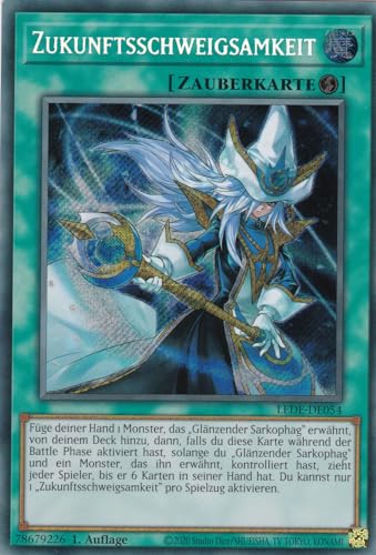 LEDE-DE054 - Zukunftsschweigsamkeit - Secret Rare - 1. Auflage - Deutsch - Legacy of Destruction - mit LMS Trading Fieldcenter-Karte Yugioh von LMS Trading