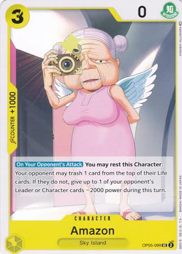 LMS Trading Amazon (OP05-099) - Uncommon - Awakening of The New - One Piece Card Game - Einzelkarte Grußkarte von LMS Trading