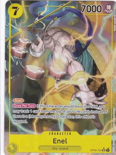 LMS Trading Enel (OP05-100) (V.2) - Alternatives Artwork - Super Rare - Awakening of The New - One Piece Card Game - Einzelkarte Grußkarte von LMS Trading
