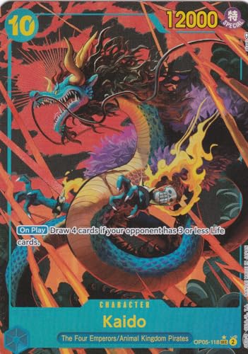 LMS Trading Kaido (OP05-118) (V.2) - Alternatives Artwork - Secret Rare - Awakening of The New - One Piece Card Game - Einzelkarte Grußkarte von LMS Trading