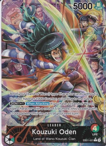 LMS Trading Kouzuki Oden (EB01-001) (V.2) - Alternatives Artwork - Leader - Memorial Collection - One Piece Card Game - Einzelkarte Grußkarte von LMS Trading