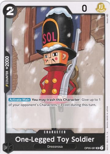 LMS Trading One-Legged Toy Soldier (OP05-081) - Uncommon - Awakening of The New - One Piece Card Game - Einzelkarte Grußkarte von LMS Trading