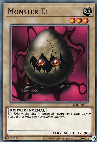 LOB-DE017 - Monster-Ei - Common - Reprint - Deutsch - Legend of Blue Eyes White Dragon (25th Anniversary Edition) - mit LMS Trading Fieldcenter-Karte Yugioh von LMS Trading