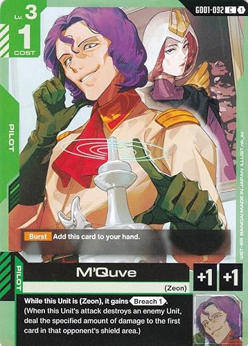 M'Quve - GD01-092 - Common - Newtype Rising - Gundam TCG - Einzelkarte - Offiziell - Anime - mit LMS-Trading Karte M'Quve - GD01-092 - Common - Newtype Rising - Gundam TCG - Einzelkarte - Offiziell - Anime - mit LMS-Trading Karte von LMS Trading