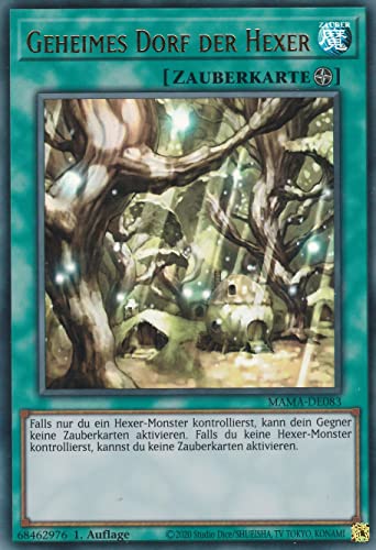 MAMA-DE083 - Geheimes Dorf der Hexer - Ultra Rare - 1. Auflage - Deutsch - Magnificent Mavens - mit LMS Trading Fieldcenter-Karte Yugioh von LMS Trading