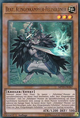 MP19-DE247 - Beat, Klingenkämpfer-Fellsöldner - Ultra Rare - 1. Auflage - Deutsch - 2019 Gold Sarcophagus Tin Mega Pack - mit LMS Trading Fieldcenter-Karte Yugioh MP19-DE247 - Beat, Klingenkämpfer-Fellsöldner - Ultra Rare - 1. Auflage - Deutsch - 2019 Gold Sarcophagus Tin Mega Pack - mit LMS Trading Fieldcenter-Karte Yugioh von LMS Trading