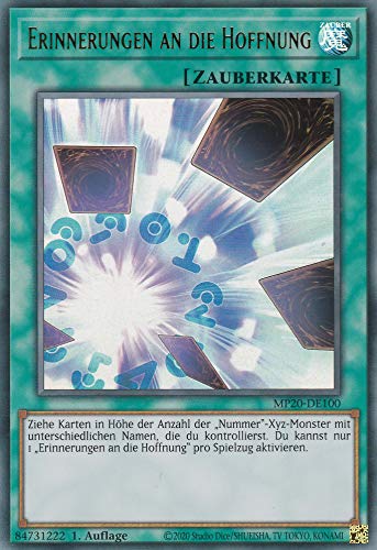 MP20-DE100 - Erinnerungen an die Hoffnung - Ultra Rare - Reprint - Deutsch - 2020 Tin of Lost Memories Mega Pack - mit LMS Trading Fieldcenter-Karte Yugioh von LMS Trading