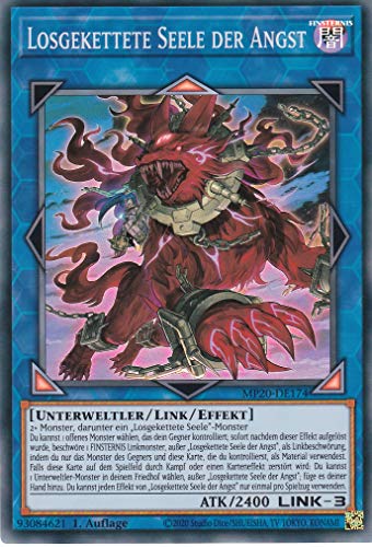 MP20-DE174 - Losgekettete Seele der Angst - Super Rare - Reprint - Deutsch - 2020 Tin of Lost Memories Mega Pack - mit LMS Trading Fieldcenter-Karte Yugioh von LMS Trading