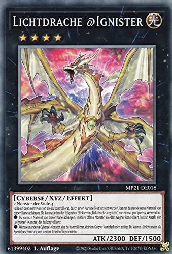 MP21-DE016 - Lichtdrache @Ignister - Common - Reprint - Deutsch - Megatin 2021 - mit LMS Trading Fieldcenter-Karte Yugioh von LMS Trading