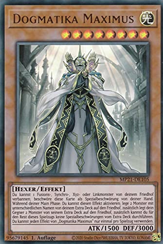 MP21-DE105 - Dogmatika Maximus - Ultra Rare - Reprint - Deutsch - Megatin 2021 - mit LMS Trading Fieldcenter-Karte Yugioh von LMS Trading