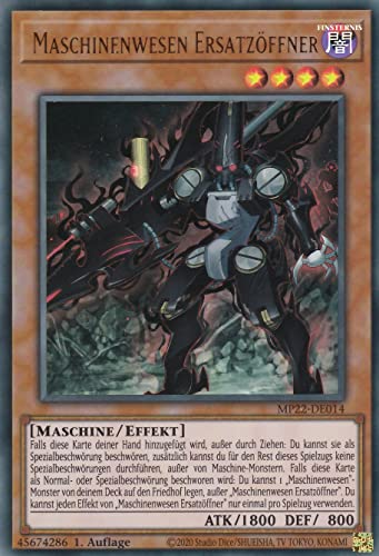 MP22-DE014 - Maschinenwesen Ersatzöffner - Ultra Rare - 1. Auflage - Deutsch - Mega Tin 2022 - mit LMS Trading Fieldcenter-Karte Yugioh MP22-DE014 - Maschinenwesen Ersatzöffner - Ultra Rare - 1. Auflage - Deutsch - Mega Tin 2022 - mit LMS Trading Fieldcenter-Karte Yugioh von LMS Trading
