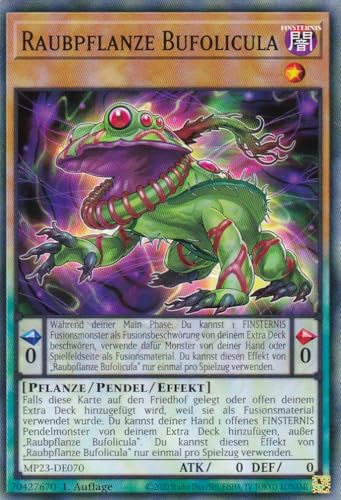 MP23-DE070 - Raubpflanze Bufolicula - Common - Deutsch - 1. Auflage - 25th Anniversary Tin: Dueling Heroes Mega Pack Einzelkarten - mit LMS Trading Fieldcenter-Karte MP23-DE070 - Raubpflanze Bufolicula - Common - Deutsch - 1. Auflage - 25th Anniversary Tin: Dueling Heroes Mega Pack Einzelkarten - mit LMS Trading Fieldcenter-Karte von LMS Trading