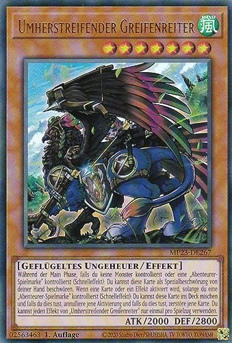 MP23-DE267 - Umherstreifender Greifenreiter - Ultra Rare - Deutsch - 1. Auflage - 25th Anniversary Tin: Dueling Heroes Mega Pack Einzelkarten - mit LMS Trading Fieldcenter-Karte von LMS Trading