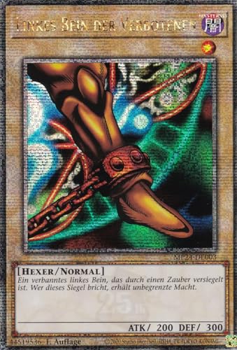 MP24-DE003 - Linkes Bein der Verbotenen - Quarter Century Secret Rare - Deutsch - 1. Auflage - 25th Anniversary Tin: Dueling Mirrores - mit LMS Trading Fieldcenter-Karte Yugioh MP24-DE003 - Linkes Bein der Verbotenen - Quarter Century Secret Rare - Deutsch - 1. Auflage - 25th Anniversary Tin: Dueling Mirrores - mit LMS Trading Fieldcenter-Karte Yugioh von LMS Trading
