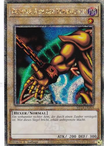 MP24-DE004 - Rechter Arm der Verbotenen - Quarter Century Secret Rare - Deutsch - 1. Auflage - 25th Anniversary Tin: Dueling Mirrores - mit LMS Trading Fieldcenter-Karte Yugioh MP24-DE004 - Rechter Arm der Verbotenen - Quarter Century Secret Rare - Deutsch - 1. Auflage - 25th Anniversary Tin: Dueling Mirrores - mit LMS Trading Fieldcenter-Karte Yugioh von LMS Trading