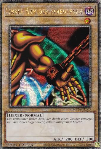 MP24-DE005 - Linker Arm der Verbotenen - Quarter Century Secret Rare - Deutsch - 1. Auflage - 25th Anniversary Tin: Dueling Mirrores - mit LMS Trading Fieldcenter-Karte Yugioh MP24-DE005 - Linker Arm der Verbotenen - Quarter Century Secret Rare - Deutsch - 1. Auflage - 25th Anniversary Tin: Dueling Mirrores - mit LMS Trading Fieldcenter-Karte Yugioh von LMS Trading