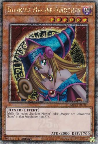 MP24-DE009 - Dunkles Magier-Mädchen - Quarter Century Secret Rare - Deutsch - 1. Auflage - 25th Anniversary Tin: Dueling Mirrores - mit LMS Trading Fieldcenter-Karte Yugioh von LMS Trading